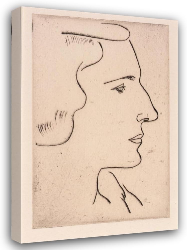 ArtDirect Profile (1928) Custom Framed Art Print Giclee Print or Canvas Options with Various Sizes and Customization by Arshile Gorky