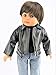 American Fashion World Black Leather Jacket Made for 18-inch Dolls fits 18-inch American Dolls and More