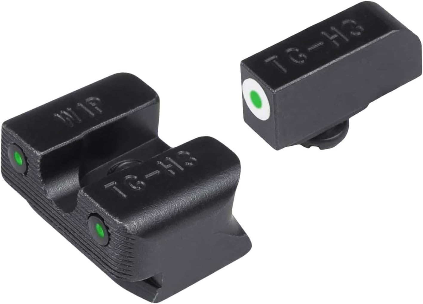 Truglo Tritium Pro Night Sights, Compatible with Walther Handgun Models Compact Durable Glow-in-The-Dark Front & Rear Gun Sight Set with Focus Lock Front Ring