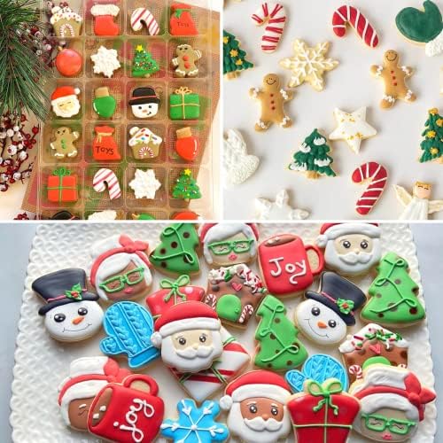 Crethink Mini Christmas Cookie Cutters Set 9 Pieces Stainless Steel Cookie Cutter Set for Baking-Tree,Snowflake,Snowman,Reindeer,Santa Claus, Star, Bell,Candy Cane,Gingerbread Man