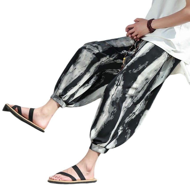 Pantalon sarouel en soie glacée pour un style streetwear décontracté - 5