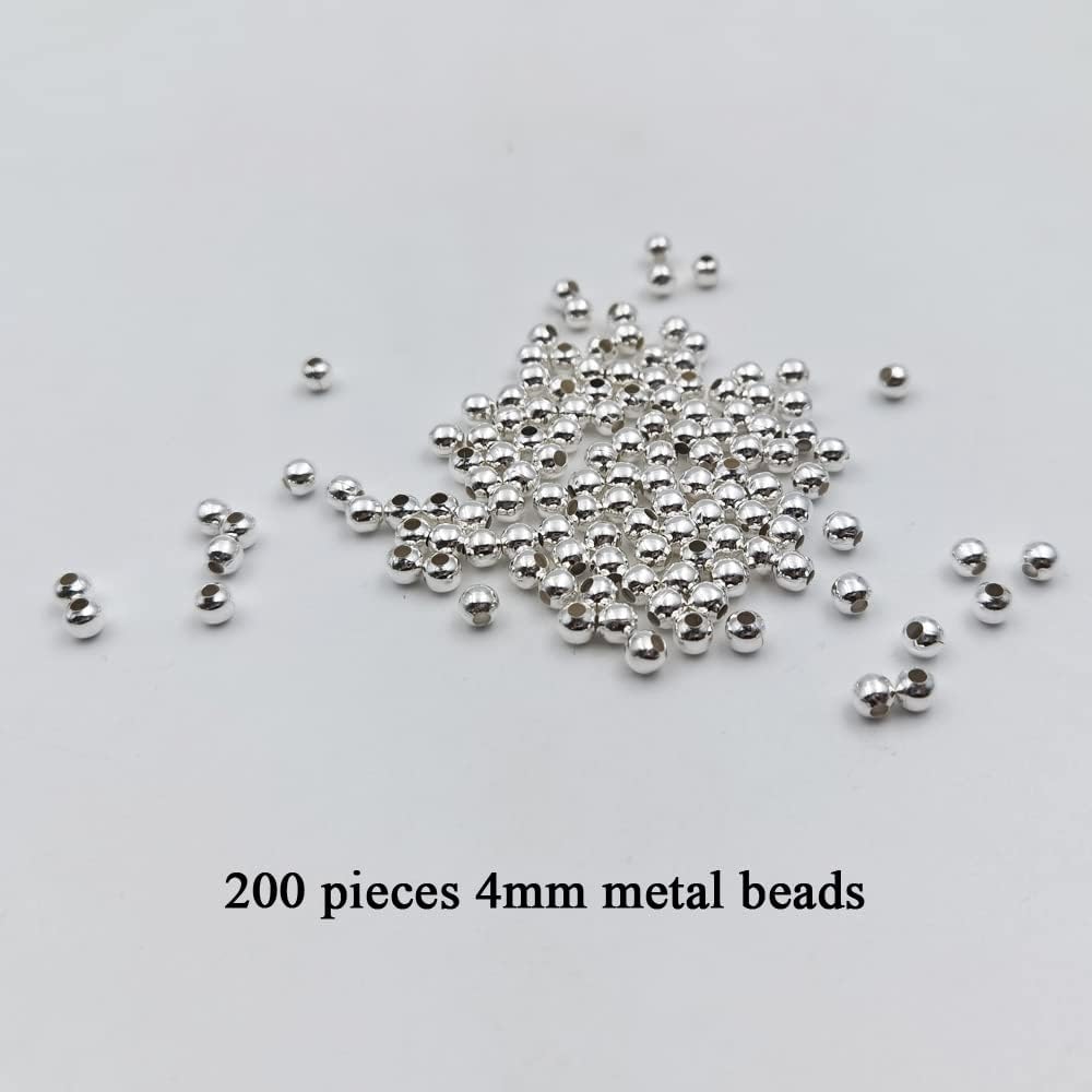 INSPIRELLE 20 Colors 1mm Jewelry Making Beading Crafting Macrame Waxed Cotton Cord Thread with 200 Silver Metal Beads, 10 Yards Each Color - Image 4