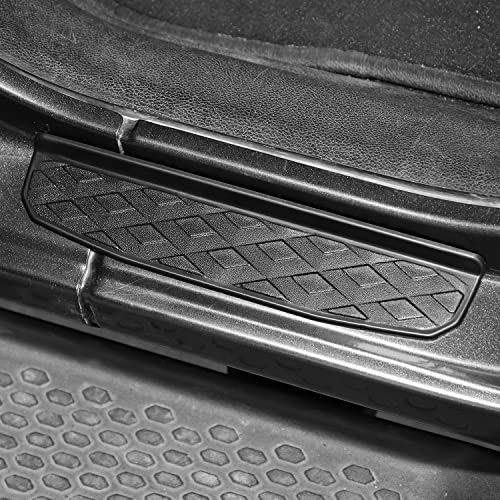 Hoolcar Front & Rear Door Entry Guards Door Sill Plate Protectors Black Threshold Cover For 2018-2022 Jeep Gladiator Jt, 4Pcs #TOP5
