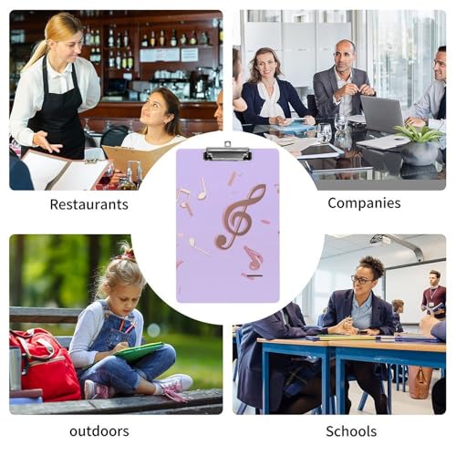 Clipboard Musique A4 et Porte-Documents Rigide pour Prendre des Notes Partout
