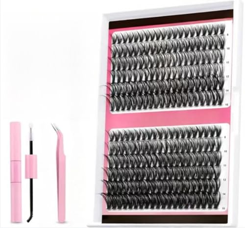 つけまつげエクステキット、まつげテープ、アプリケーターツール、混合物、DIYメイクアップキット、ふわふわラッシュクラスター、まつげ接着剤、シーラー、まつげアプリケーターツール (DJ205)