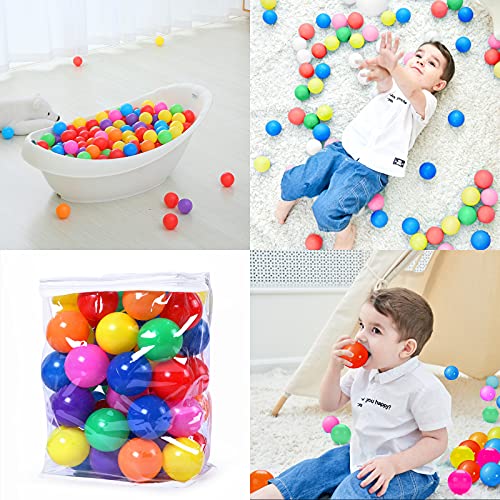 PlayMaty Ball Pool Pit Balls - 2.75inches Plastic Balls Phthalate & BPA Free Crush Proof Stress Balls Swim Pit Fun Toy with Storage Bag for Baby Playhouse Pool Birthday Party Decoration Pack of 50