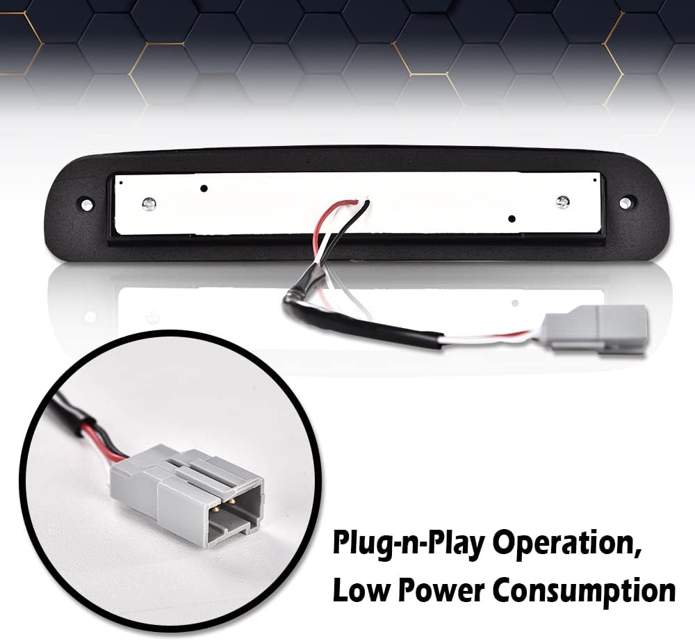 PIT66 LED 3rd Brake Light, Compatible with 93-11 Ford Ranger/Fit 99-16 Ford F250 SD F350 SD F450 SD F550 SD Third Brake Stop Lamp Smoky Lens Chrome Housing