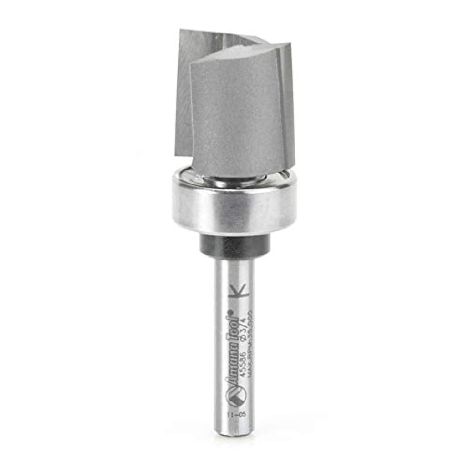 Amana Tool - 45582 Carbide Tipped Mortising 1/2 Dia x 3/4 x 1/4" Shank with Upper Bb
