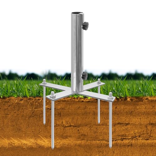 AVCMOTO Umbrella Stand Outdoor Base, Heavy Duty Outdoor Umbrella Base, Detachable for Easy Carry, 18.7 Inch Beach Umbrella Sand Anchor for Beach, Lawn, Sand, Patio