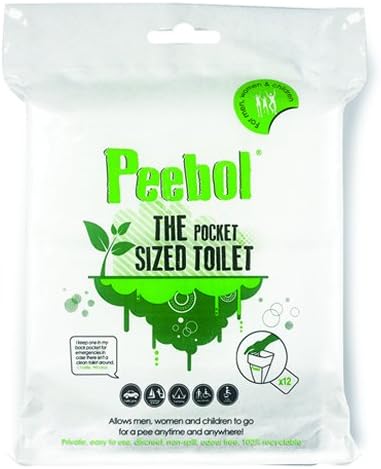 by SHEWEE - The Pocket Sized Toilet - Disposable Urinal Bag for Men, Women & Children - 12 Pack