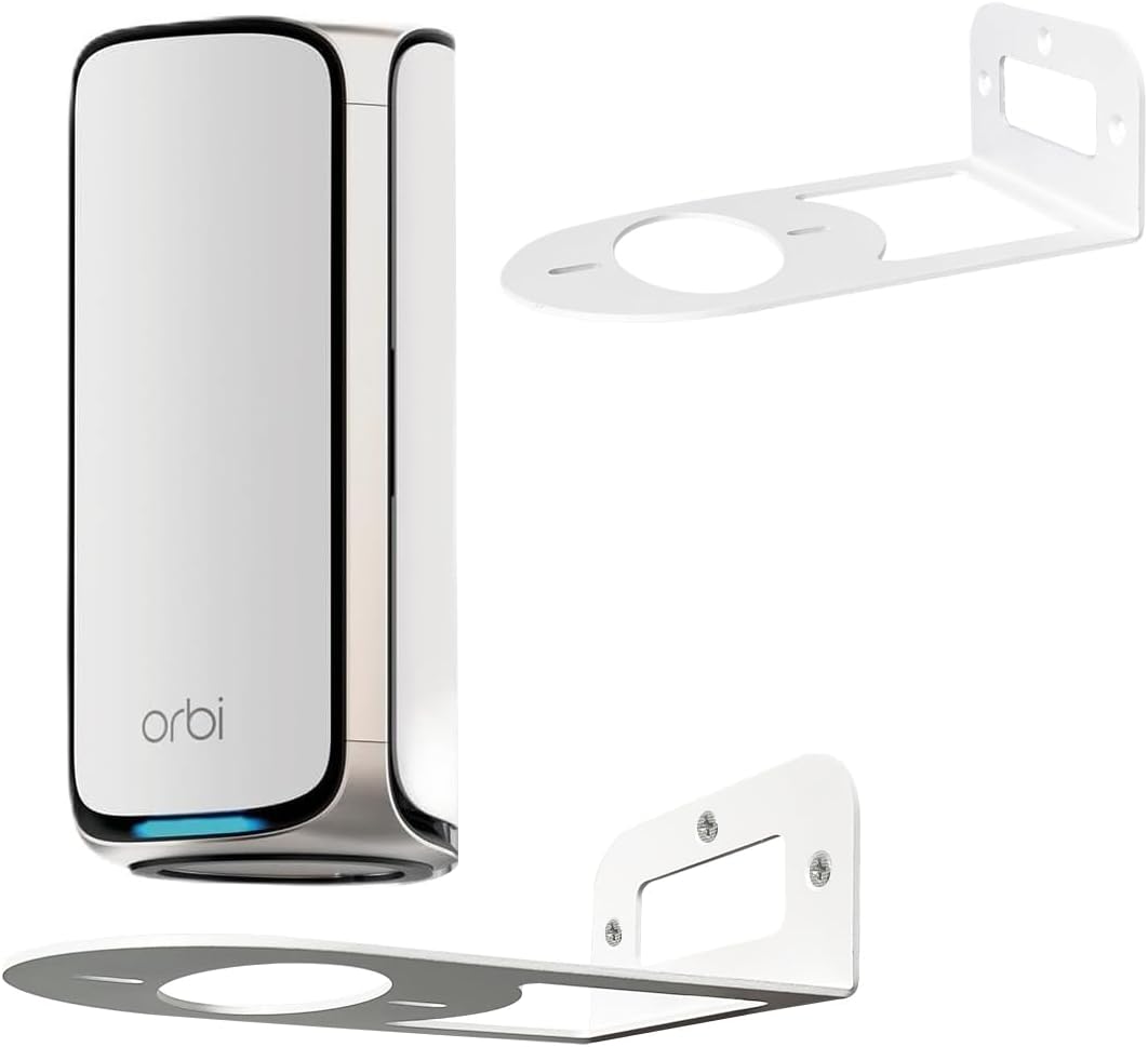 ALLICAVER WiFi 7 Wall Mount Kit, Wall Mount Bracket Sturdy Metal Made Compatible with WiFi 7 Models RBE970, RBE972S and RBE973S Come with Cable Organizer Bracket (2 PACK)