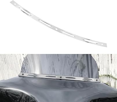 Motorcycle Windshield Trim Chrome Windscreen Trim Fit for Harley Touring Electra Street Glide Ultra Limited Tri Glide 1996-2013