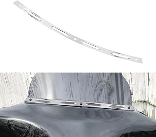 Motorcycle Windshield Trim Chrome Windscreen Trim Fit for Harley Touring Electra Street Glide Ultra Limited Tri Glide 1996-2013