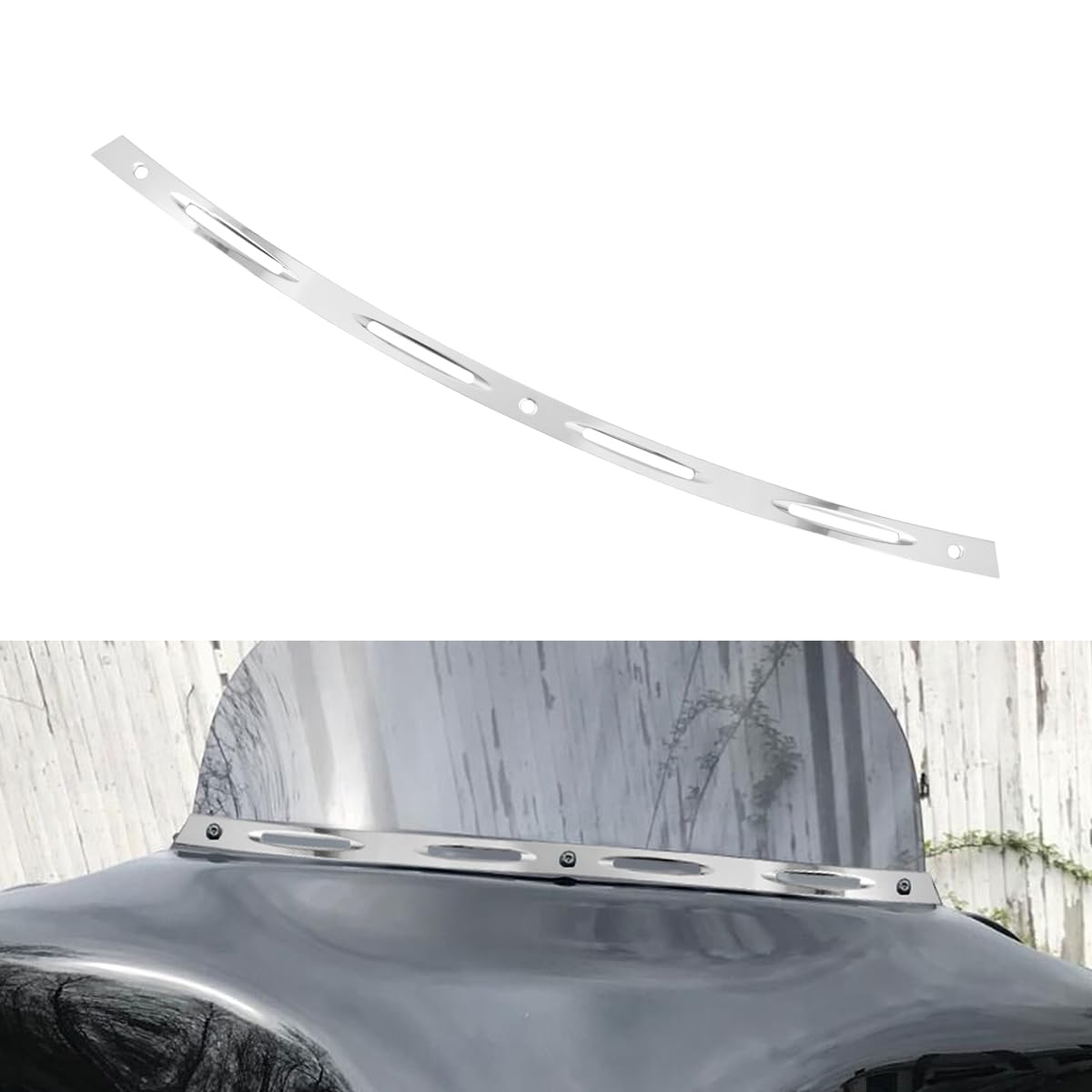 Moldura de parabrisas de motocicleta cromada para Harley Touring Electra Street Glide Ultra Limited Tri Glide 1996-2013