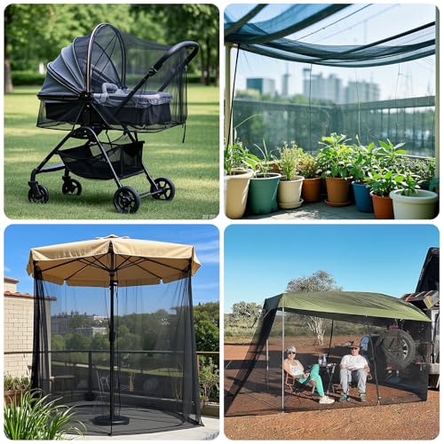 Diealles Shine Moskitonetz, 10 X 3 m Insektennetz, Gemüseschutznetz, Gartennetz, Insektenschutznetz, Pflanzenschutznetz für Outdoor Terrasse, Balkon, Pavillon, Camping