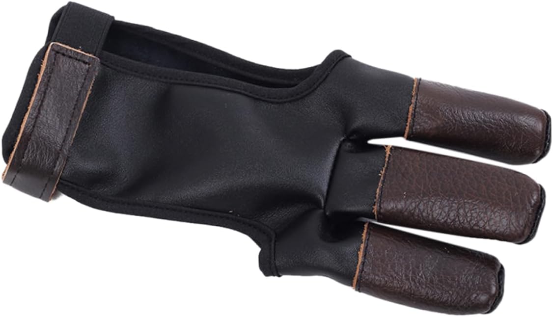 1pc Three Finger Protective Glove for Archery Sports Accessory Comfortable Fit for Bow and Arrow Use Wear-Resistant Design