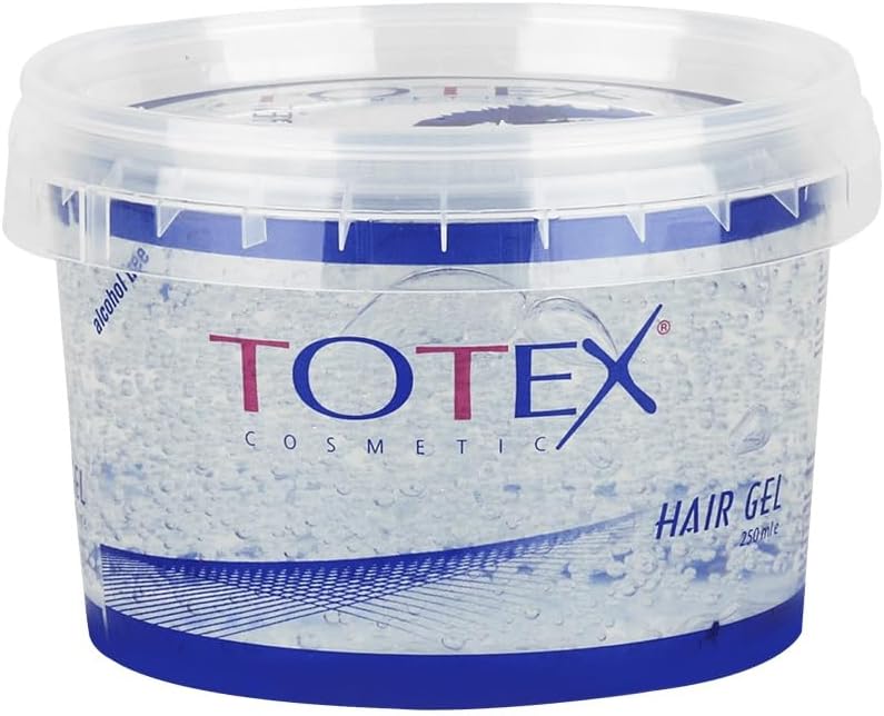 Totex Extra Strong Hair Styling Gel - Extra Strong Hair Gel - Hard and Shiny Hair - Transparent - Clear - Alcohol-Free Hair - 250 ML