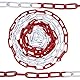 HAFIX Absperrkette Warnkette Zweifarbige rot-weiße Kette 15M. Warnkette 5mm Gliederkette Sicherheitskette Baustellensicherheitskette aus rostfreiem Metall. Absperrkette Rot Weiß aus Metall 15 Meter.