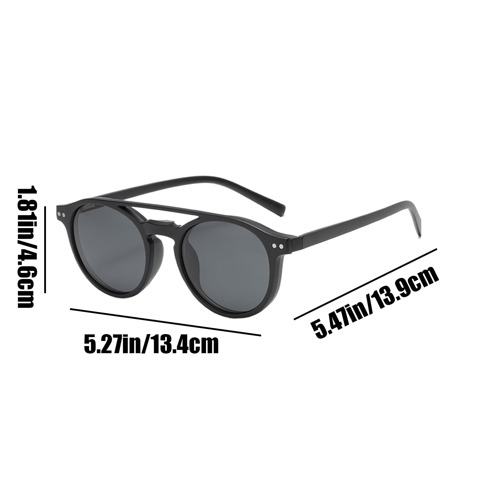 Lunettes de soleil magnétiques - Clip polarisé sur verres de protection UV, anti-éblouissement rétro, design à cadre élégant, coupe confortable légère | idéal pour les hommes femmes nottu