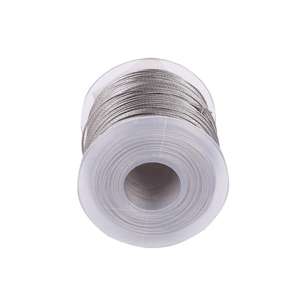 Fil en Acier Inoxydable 304, 100m Bobine de Fil Inox Souple Fil Bijoux en Inox 0,5/0,8/1 mm pour Bijoux Objets Décoratifs ou Art Floral