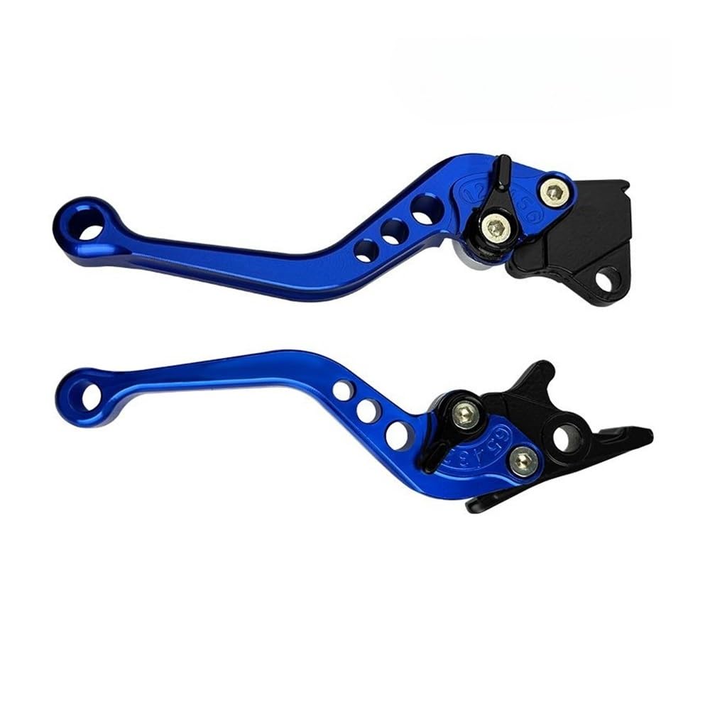 Zdgxfhsrh Blue Motorcycle Brake Clutch Levers 2Pc Universa Motorcycle Adjustable Brake Clutch Levers Motorbike Lever Handle Bar Grips(Blue)