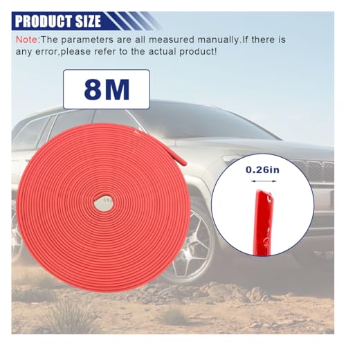image for BDZMC 8M Car Wheel Rim Edge Protector, Rubber Wheel Hub Rim Guard, Veh