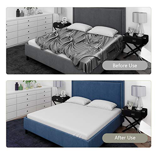 Astini Sheet Fasteners Adjustable Elastic Bed Sheet Holder Straps For Full,Queen,King Twin Bed,6 Way Cross Sheet Clips Suspenders Band,Fitted Round And Square Mattresses.(White) #TOP4