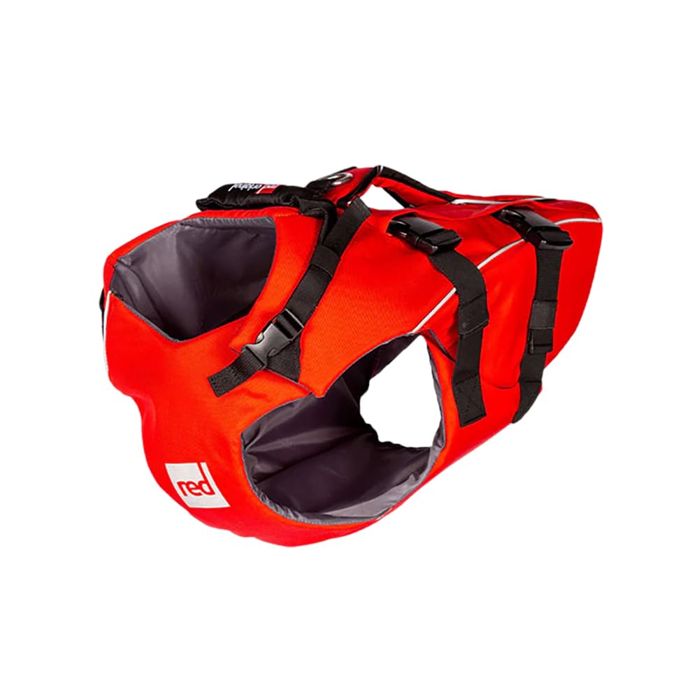 Red Original Dog Buoyancy Aid, PFD, Life Jacket - Adjustable, Reflective with Grab Handles & Dog Lead Attachment (Red, Extra Large)
