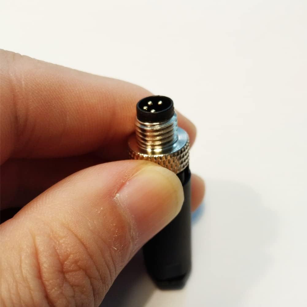 5 Pcs M8 4 Pin Male Connector, A Code Industrial Circular Connector IP67 Straight Type Adapter Field Assembly Wireable Sensor Unshiled 60V 4A AC/DC Connector