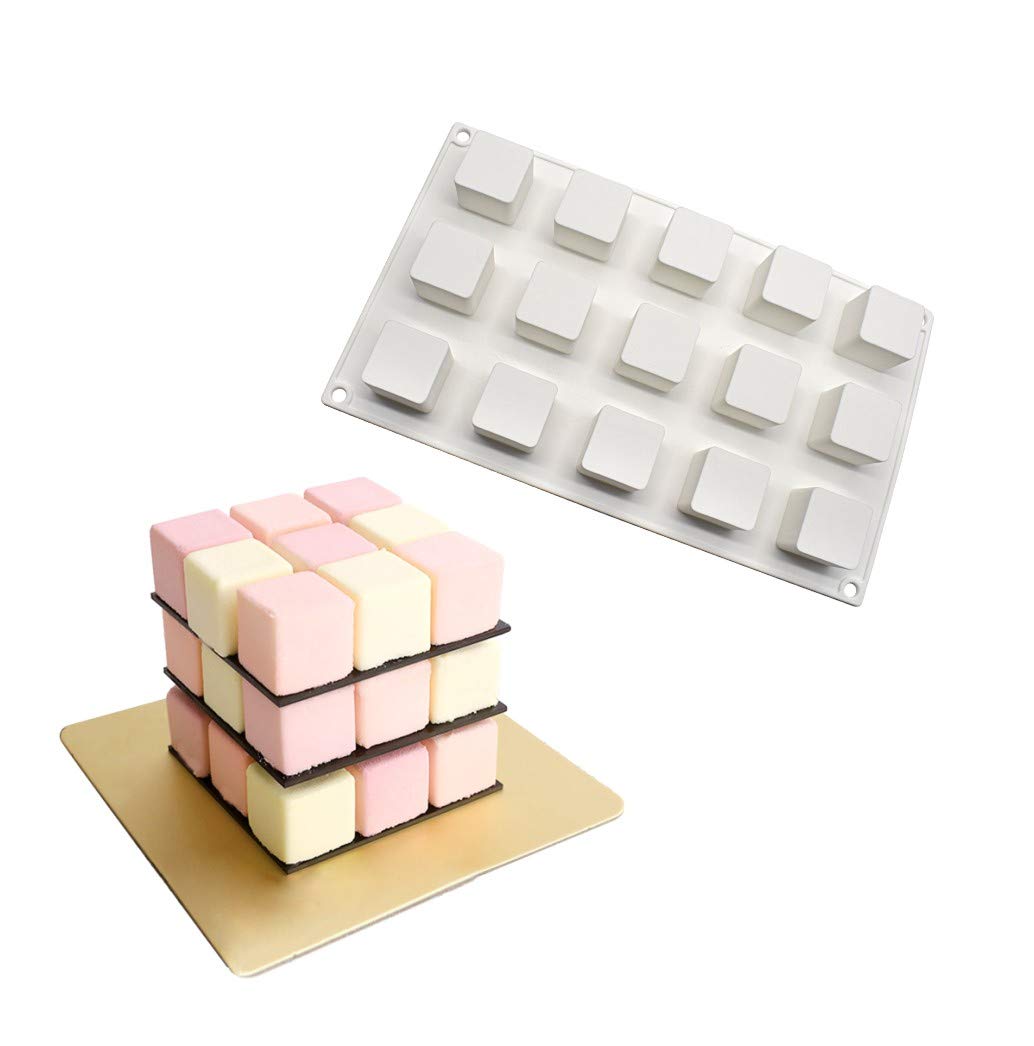 Uenmay square silicone mold silicone molds christmas resin molds concrete molds mold putty mold putty candle moulds 3d mould sphere mold square silicone mold resin tray mold 15 holes squares