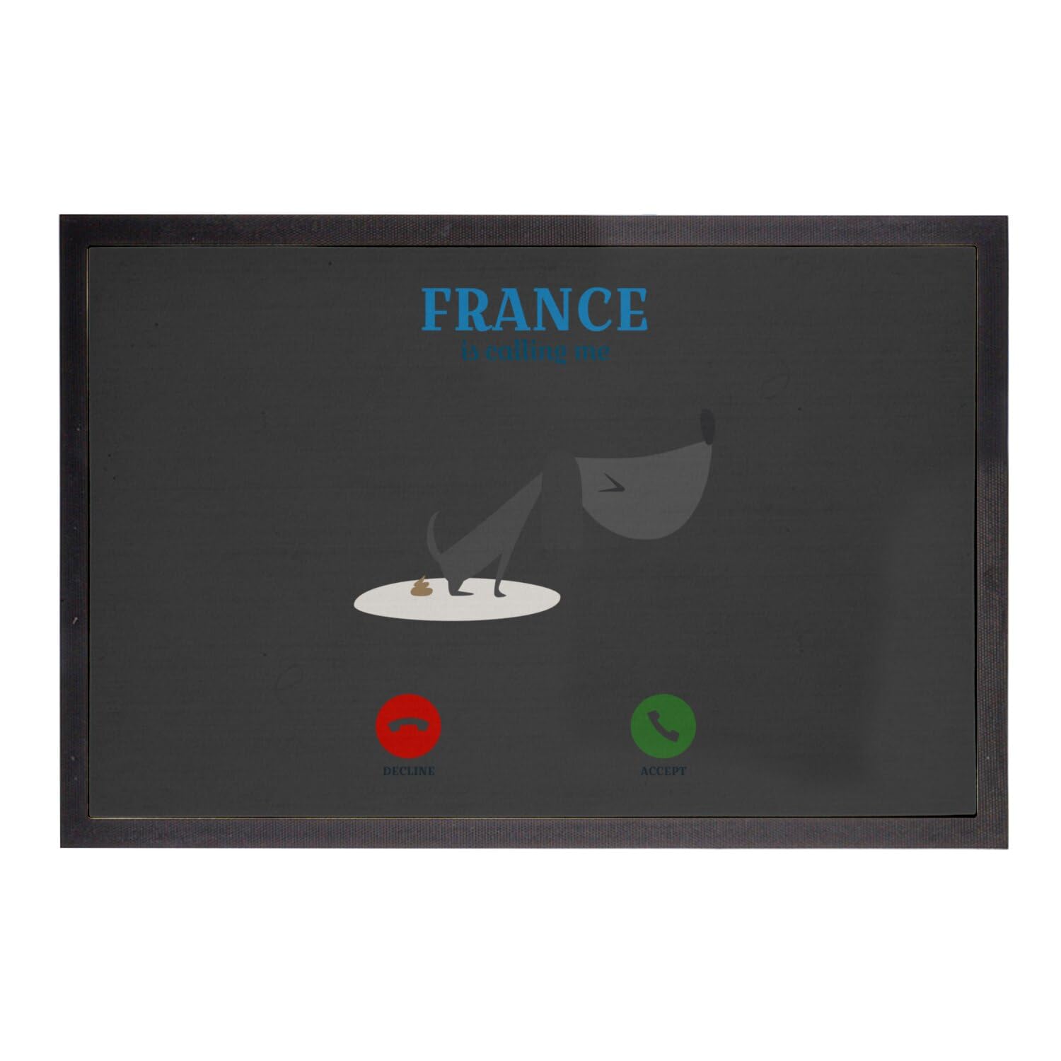 Paillasson noir rigolo 60x40cm cadeau idéal propriétaire de chien