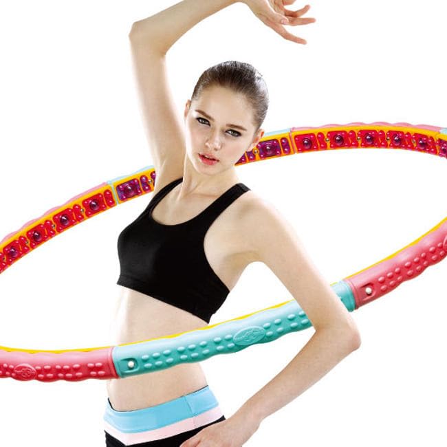 Health Hoop-Adjustable Weighted Fitness Hoop for Adults, Quiet Waist Exercise Ring for Core Workout (Core 4.6Lb)