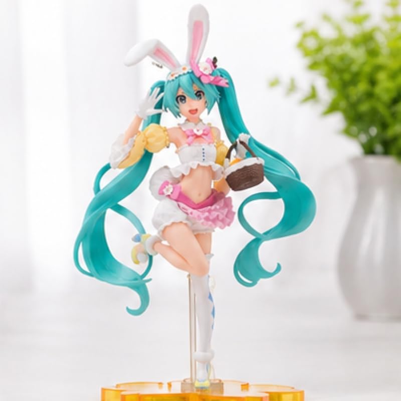 Image of Premium Action Figures Collectible for Office Desk, Study Table, Car Dashboard, Decoration for Anime Lovers, Fans, Kids, Collectors (Miku Bunny 22cm)