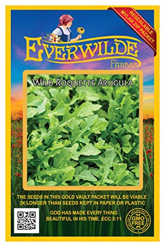 Everwilde Farms - 200 Roquette Arugula Herb Seeds - Gold