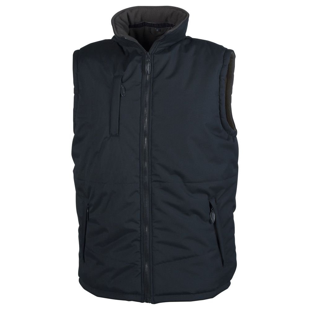 Chaleco sin mangas acolchado y polar azul marino small