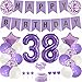 Yunchu Online 38. Geburtstag Dekoration Mann Frau Lila Tortendeko Geburtstag Lila White Party Deko