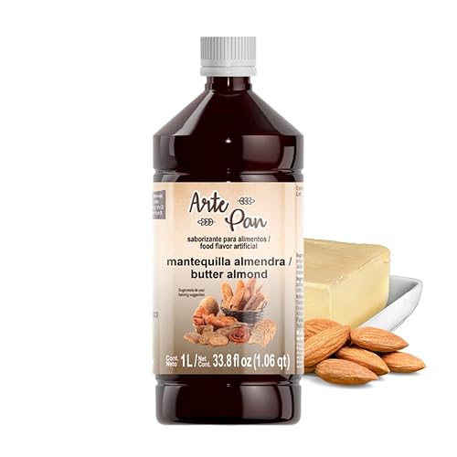 Arte Pan - Concentrado de mantequilla y almendras artificiales aromatizantes para alimentos (33.8 onzas líquidas) disponible en Yaxa Colombia