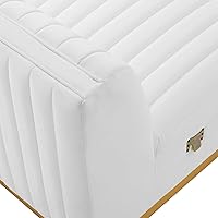 Vista 159 de Modway Conjure - Sofá seccional tapizado de terciopelo de alto rendimiento, con canal, silla sin brazos en negro y gris