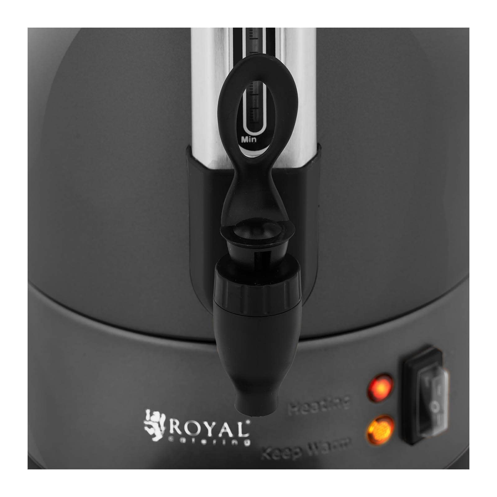 Royal Catering RC-WBDWTC6G Cafetera de Filtro Automática 6 L Acero Inoxidable Gris