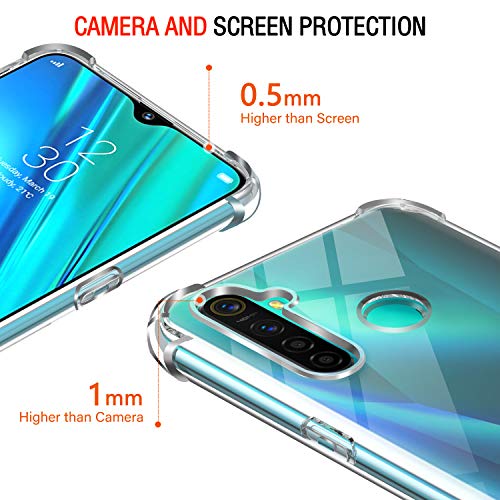 Image of Shockproof Clear Bumper Back Cover Case for Realme 5 Pro |360 Degree Soft Transparent Back Cover Case for Realme 5 Pro (Transparent)