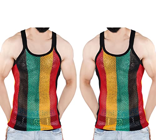 Gilet rasta résille coton pour éviter la chaleur en concert