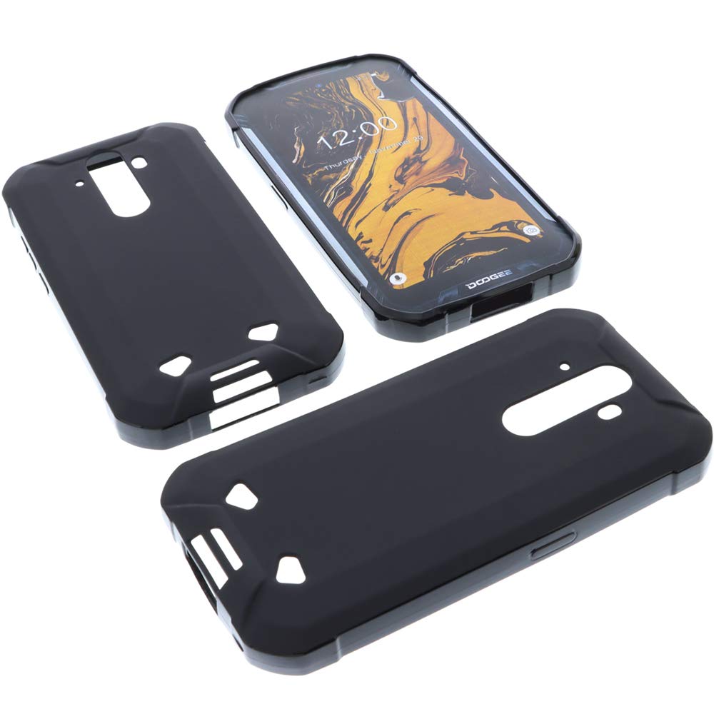 BUNALFaa Custodia per Doogee Note 58 Pro (6.75) + Vetro Temperato, Cover Antiurto Antiscivolo Morbido Silicone Black Case Bumper Protettiva per Doogee Note 58 Pro - Notte stellata