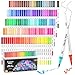 120 Colors Dual Tip Brush Art Marker Pens with 1 Coloring Book,Shuttle Art Fine and Brush Dual Tip Markers Set for Bullet Journal, Adult Coloring, Lettering, Calligraphy, Writing, Doodling