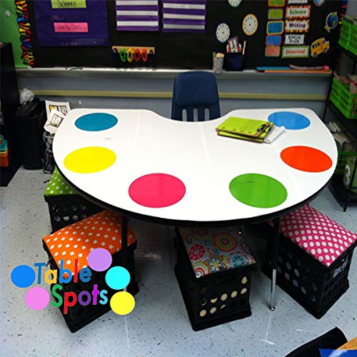 Colorful Dry Erase Dots Circles,Colorful Dry Erase Circles for Classroom Tables Desk,Colorful Dry