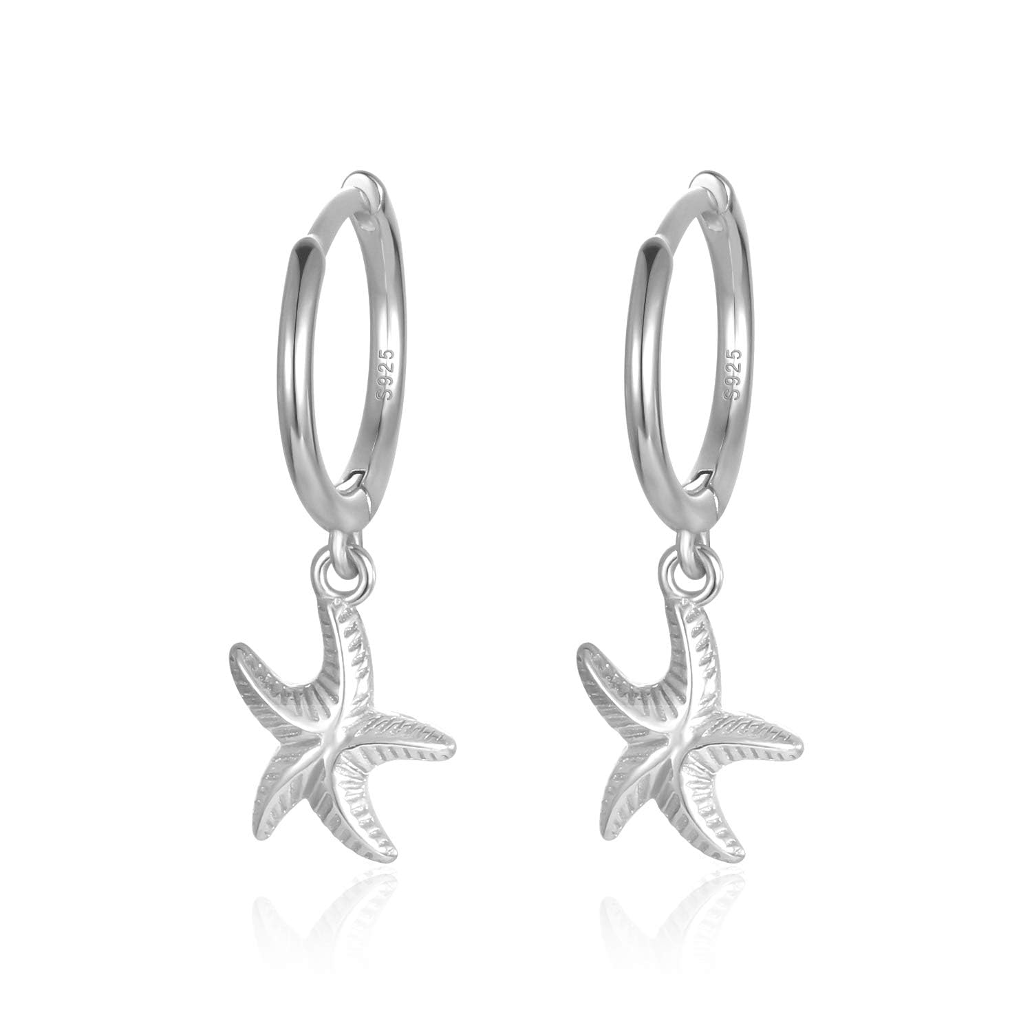 AUFUYAOLINDangle Hoop Earrings for Women - 925 Silver Small Huggie Hoop Earrings Sets with Butterfly