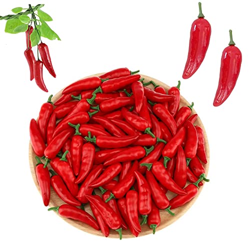 Hezhou 60 pièces Artificielle Petit Piment artificiels en Forme de tête de légumes Guirlande de...