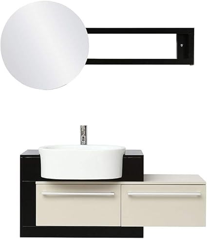 Miliboo Meuble De Salle De Bain Vasque Meuble Sous Vasque Et Miroir Marlo Noir 69 X 13 X 67 Amazon Fr Cuisine Et Maison