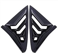 Vista 4 de Persianas laterales de ABS para ventana trasera de aire, para Honda Civic Hatchback Tipo R 2016 2017 2018 2019 2020 2021 (negro brillante)