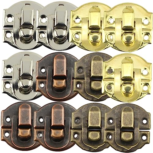 DOITOOL Pestillo De Cerrojo Para Caja De Madera Vintage Cierres Decorativos, 32 Piezas (, Antiguo, Antiguo), Cerradura De Palanca Para Joyero y Gabinete, Uso Cajas De Madera