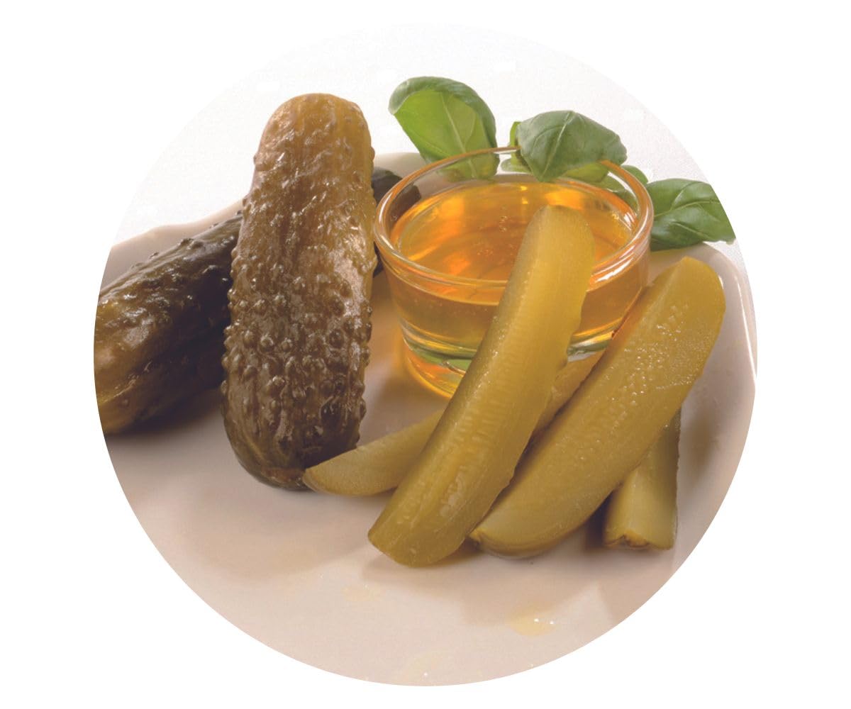 East-Euro Lot de 12 blocs de concombres fermentés dans un pot en verre x 350 g | Excellent complément à une variété de plats | Fabriqué par acidification | Lait concombres acides 12 x 350 g/220 g